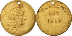 World Coins - United Kingdom, Token, France's Day, Bolton, Politics, Society, War, 1917
