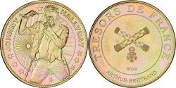 World Coins - France, Token, Musée Grévin, Johnny Hallyday, 2012, Copper-nickel Aluminium