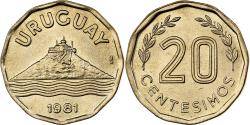 World Coins - Uruguay, 20 Centesimos, 1981, Santiago, Aluminum-Bronze, , KM:67