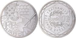 World Coins - France, 10 Euro, 2010, Pays De La Loire, , Silver