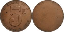 World Coins - France, Token, Plaque Fiscale, Appareils à Vapeur, 5K, 1907, Copper,