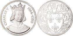 World Coins - France, Medal, Les Rois de France, Charles V, History, , Silver