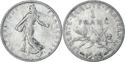 World Coins - Coin, France, Semeuse, Franc, 1909, Paris, , Silver, KM:844.1