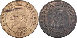 World Coins - France, Napoleon III, 2 Centimes, 1854, Paris, Bronze, , Gadoury:103
