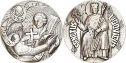 World Coins - France, Medal, Saint Louis, History, , Silvered bronze