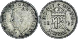 World Coins - Coin, Great Britain, 6 Pence, 1937