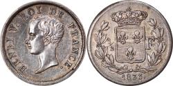 World Coins - Coin, France, Henri V, 1/2 Franc, 1833, , Silver, KM:23, Gadoury:404