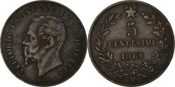 World Coins - Coin, Italy, Vittorio Emanuele II, 5 Centesimi, 1861, Milan, , Copper