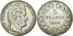 World Coins - Coin, France, Louis-Philippe, 5 Francs, 1846, Bordeaux, , Silver