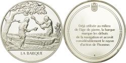 World Coins - France, Medal, La barque, Sciences & Technologies, , Silver