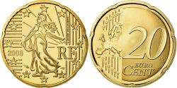 World Coins - France, 20 Euro Cent, 2008, Proof / BE, , Brass, KM:1411