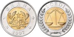 World Coins - Ghana, Cedi, 2007, Bi-Metallic, , KM:42