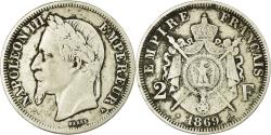 World Coins - Coin, France, Napoleon III, Napoléon III, 2 Francs, 1869, Paris,