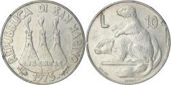 World Coins - Coin, San Marino, 10 Lire, 1975, Rome, , Aluminum, KM:43