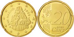 World Coins - San Marino, 20 Euro Cent, 2008, , Brass, KM:483