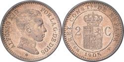 World Coins - Spain, Alfonso XIII, 2 Centimos, 1905, Madrid, , Copper, KM:722