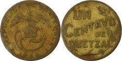 World Coins - Guatemala, Centavo, 1944, Brass,