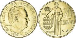 World Coins - Coin, Monaco, Rainier III, 20 Centimes, 1976, , Aluminum-Bronze