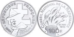 World Coins - France, 100 Francs, Jean Moulin, 1993, Monnaie de Paris, ESSAI, Silver
