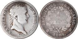 World Coins - Coin, France, Napoléon I, Franc, 1808, Marseille, Rare, , Silver