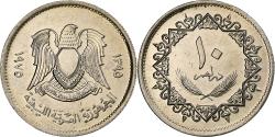 World Coins - Libya, 10 Dirhams, 1975/AH1395, Copper-Nickel Clad Steel, , KM:14
