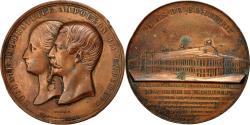 World Coins - France, Medal, Eugénie et Napoléon III, Palais de l'Industrie, 1855, Caqué