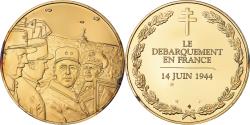 World Coins - France, Medal, Le débarquement en France, 14 Juin 1944, Politics, Society, War