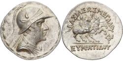 Ancient Coins - Baktrian Kingdom, Eukratides I, Tetradrachm, ca. 170-145 BC, Silver,