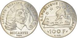 World Coins - Coin, France, Descartes, 100 Francs, 1991, , Silver, KM:996