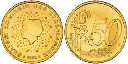World Coins - Netherlands, 50 Euro Cent, 2000, Utrecht, FDC, , Brass, KM:239