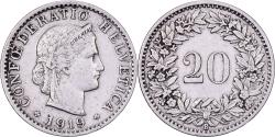 World Coins - Switzerland, 20 Rappen, 1919, Bern, Nickel, , KM:29