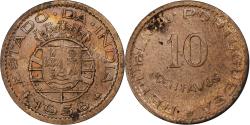 World Coins - INDIA-PORTUGUESE, 10 Centavos, 1958, Bronze, EF(40-45), KM:30