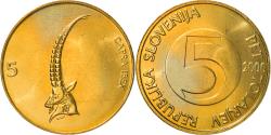 World Coins - Coin, Slovenia, 5 Tolarjev, 2000, , Nickel-brass, KM:6