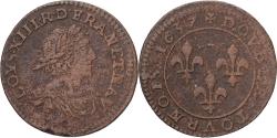 World Coins - Coin, France, Louis XIII, Double Tournois, 1637, , Copper, Gadoury:11