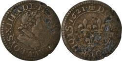 World Coins - Coin, France, Louis XIII, Double Tournois, 1621, Paris, , Copper