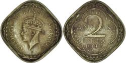 World Coins - Coin, INDIA-BRITISH, George VI, 2 Annas, 1943, Bombay, , Nickel-brass