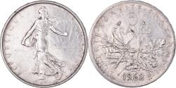 World Coins - Coin, France, Semeuse, 5 Francs, 1962, Paris, , Silver, KM:926
