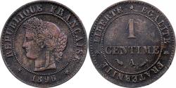 World Coins - France, Centime, Cérès, 1896, Paris, Bronze,