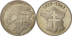 World Coins - France, Medal, Conseil de la Résistance, Jean Moulin, French Fifth Republic