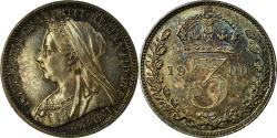 World Coins - Coin, Great Britain, Victoria, 3 Pence, 1900, , Silver, KM:777
