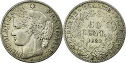 World Coins - Coin, France, Cérès, 50 Centimes, 1882, Paris, , Silver, KM:834.1