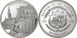 World Coins - Liberia, 20 Dollars, Copenhague, 2000, Proof, Silver,