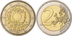 World Coins - Austria, 2 Euro, 30 ans du drapeau de l'UE, 2015, Vienna, Bi-Metallic,
