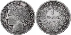 World Coins - France, Franc, Cérès, 1871, Bordeaux, Silver, , KM:822.2