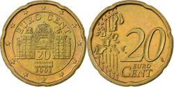 World Coins - Austria, 20 Euro Cent, 2002, Vienna, Nordic gold,