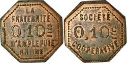 World Coins - Coin, France, La Fraternité, Société Coopérative, Amplepuis, 0.10 Centime