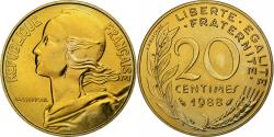 World Coins - Coin, France, Marianne, 20 Centimes, 1988, Paris, série FDC,