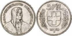 World Coins - Coin, Switzerland, 5 Francs, 1939, Bern, , Silver, KM:40