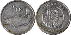 World Coins - Coin, Iceland, Krona, 1994