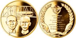 World Coins - France, Medal, 1er Vols soutenus sur Avion à Moteur, Wilbur Wright, Aviation